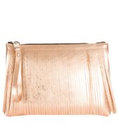 Clutch mit Fransen in Nude