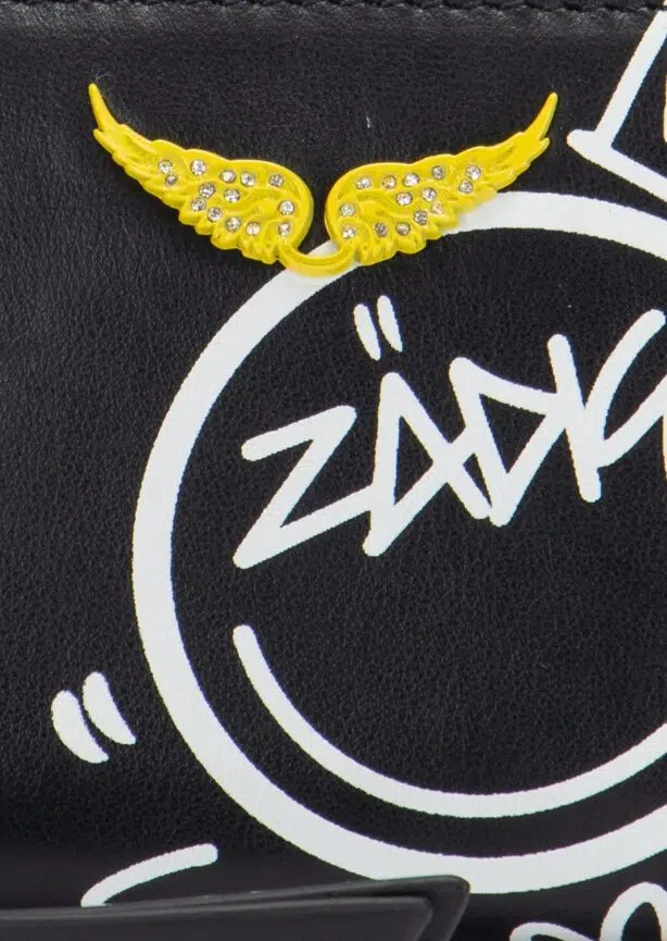 Kleine Geldbörse aus Leder in Schwarz-70994