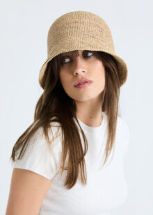 Bucket Hat "Andao" aus Bast - Braun – Bild 2
